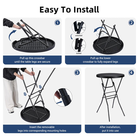 Byliable automatic locking legs ensure a stable setup.