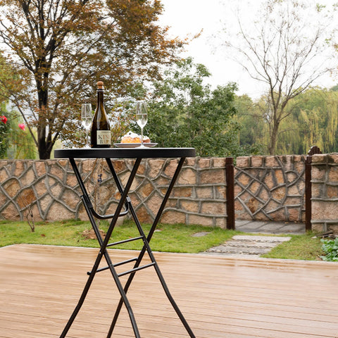 Byliable 28in unfolded high-top dimensions for standing guests.