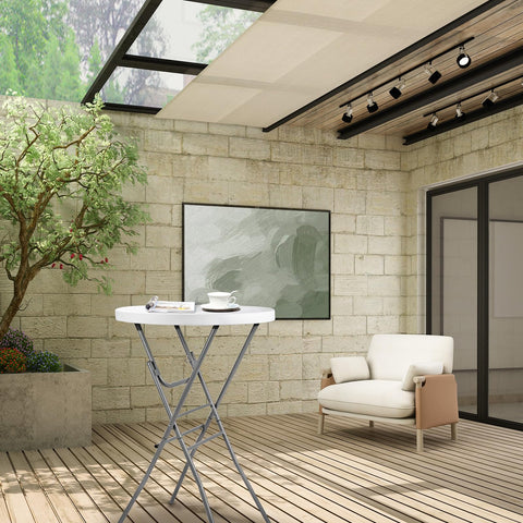 Byliable portable design makes storage and transport easier after guests depart.