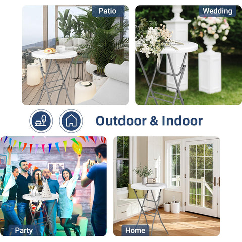 Byliable high-top table cleans quickly, keeping party spaces tidy and inviting.