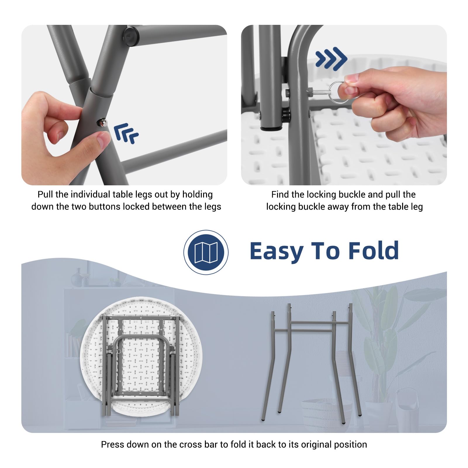 Byliable weather-ready white finish adds a clean look for weddings and events.