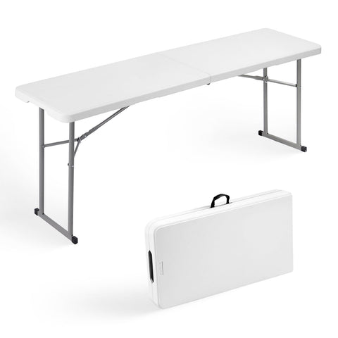 Byliable folding table 6ft narrow top view shows smooth HDPE surface for events