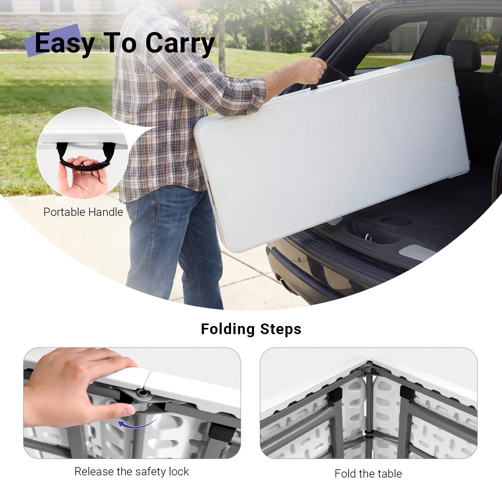 Byliable folding table indoor-use context demonstrates flexible deployment