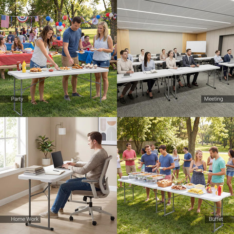 Byliable folding table waterproof surface simplifies cleanup after meals