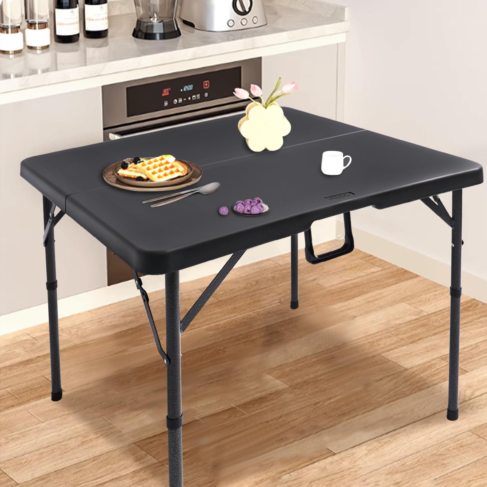 Byliable indoor-outdoor use scene showing picnic or party setup.
