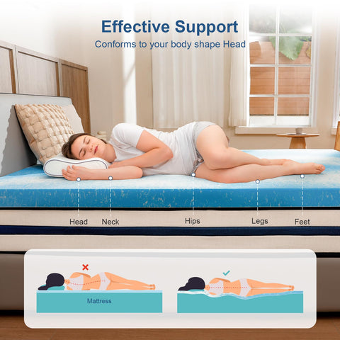 Bynex high density memory foam conforms to your body for support