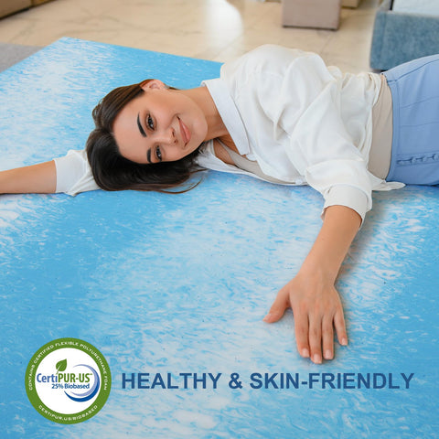 Bynex twin size topper shown, enhancing sleep setup and comfort