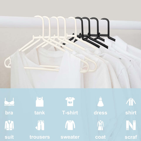 Byomostor G-shape design hanger secures shirts and dresses.