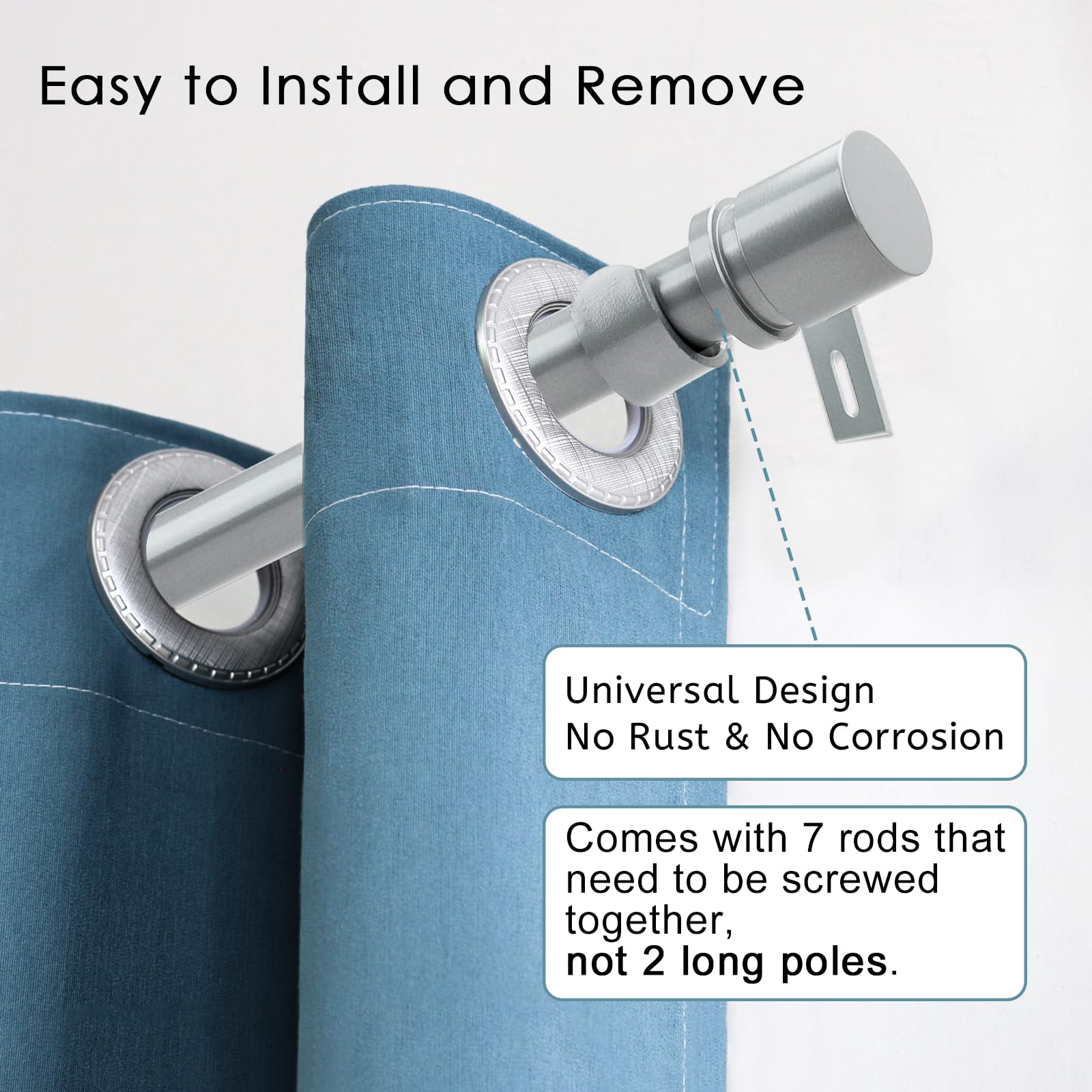 Byondeth 1-inch diameter sectional rod shows sturdy, modular support.