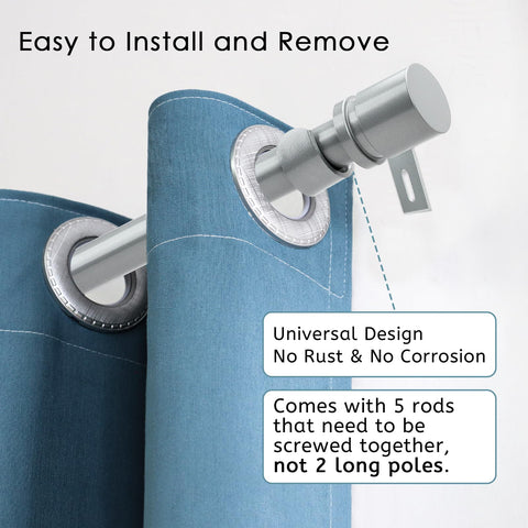 Byondeth 1-inch diameter rod providing sturdy curtain support