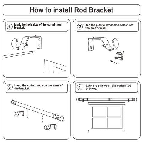 Two Byondeth curtain rods in a 2-pack for coordinated rooms
