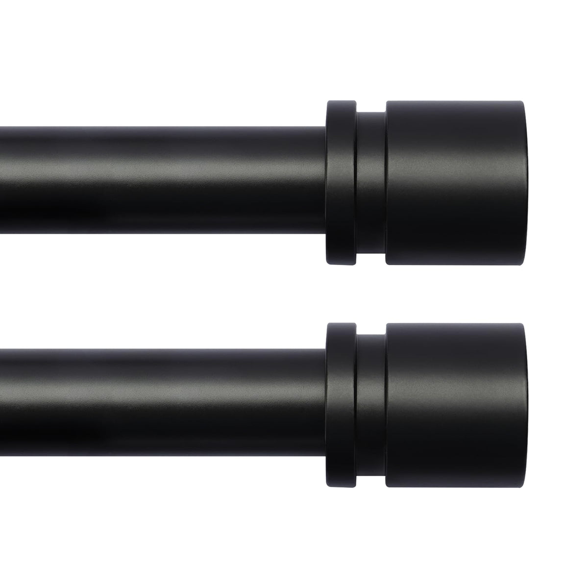 Byondeth black curtain rod with 1in diameter and adjustable length for windows