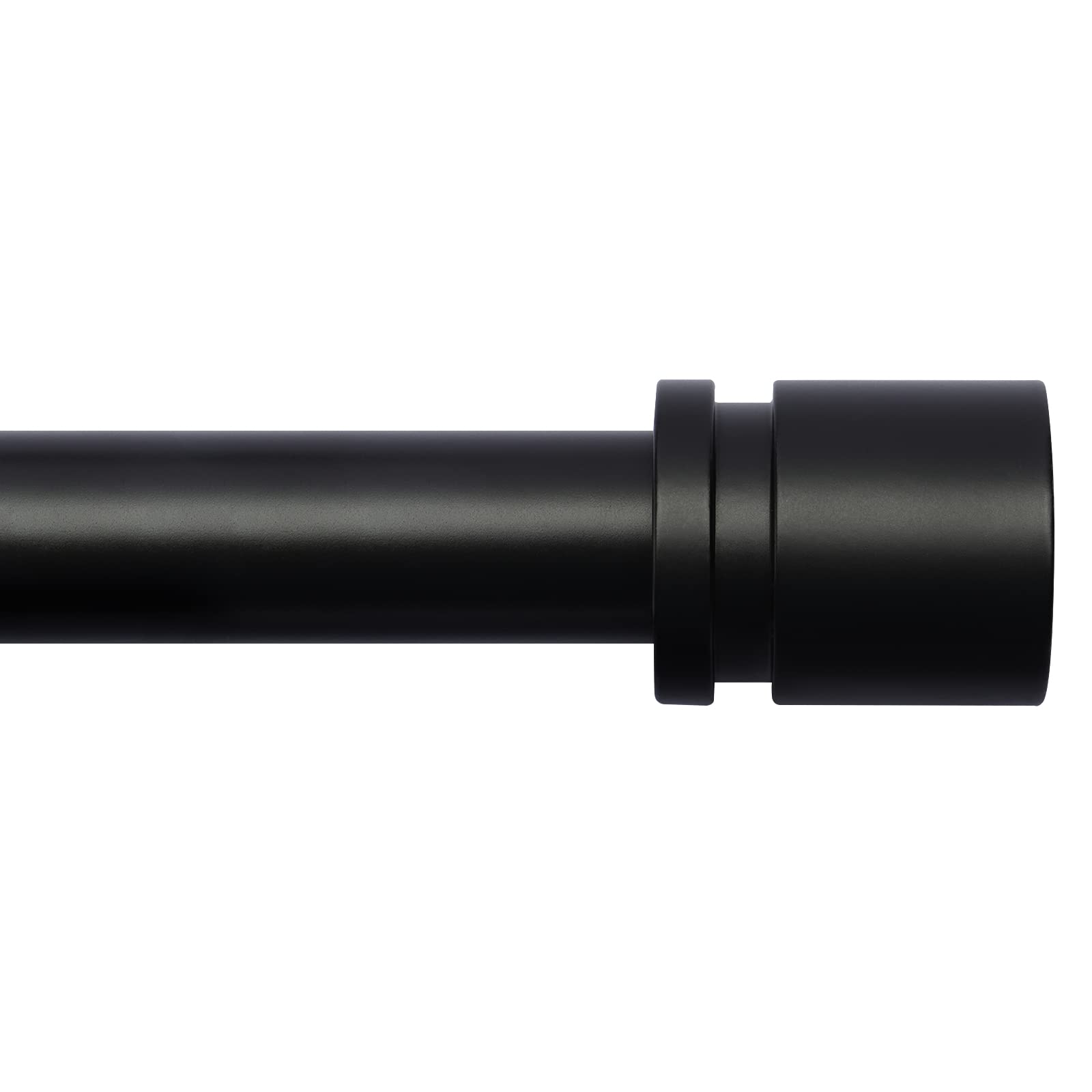 Byondeth black curtain rod extended length for flexible window sizing.