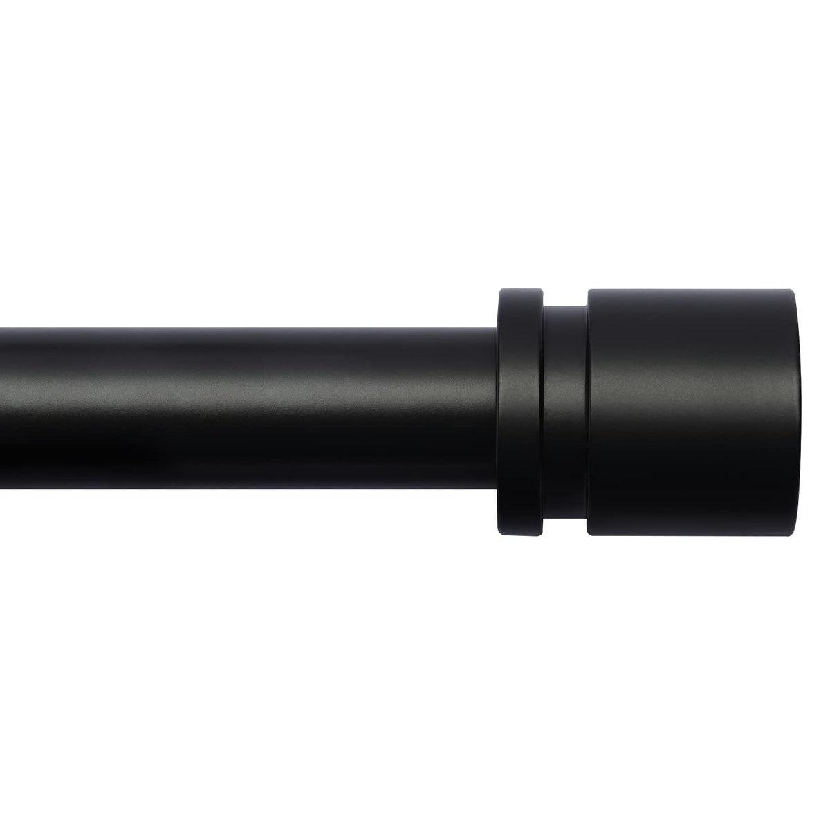 Byondeth black curtain rod extended length for flexible window sizing.