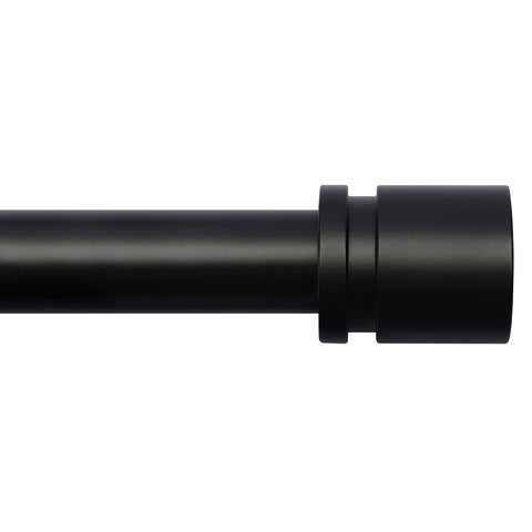Byondeth black curtain rod extended length for flexible window sizing.
