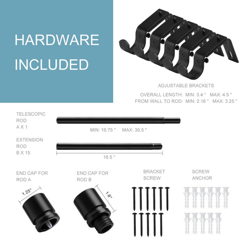 Byondeth curtain rod hardware included for easy installation