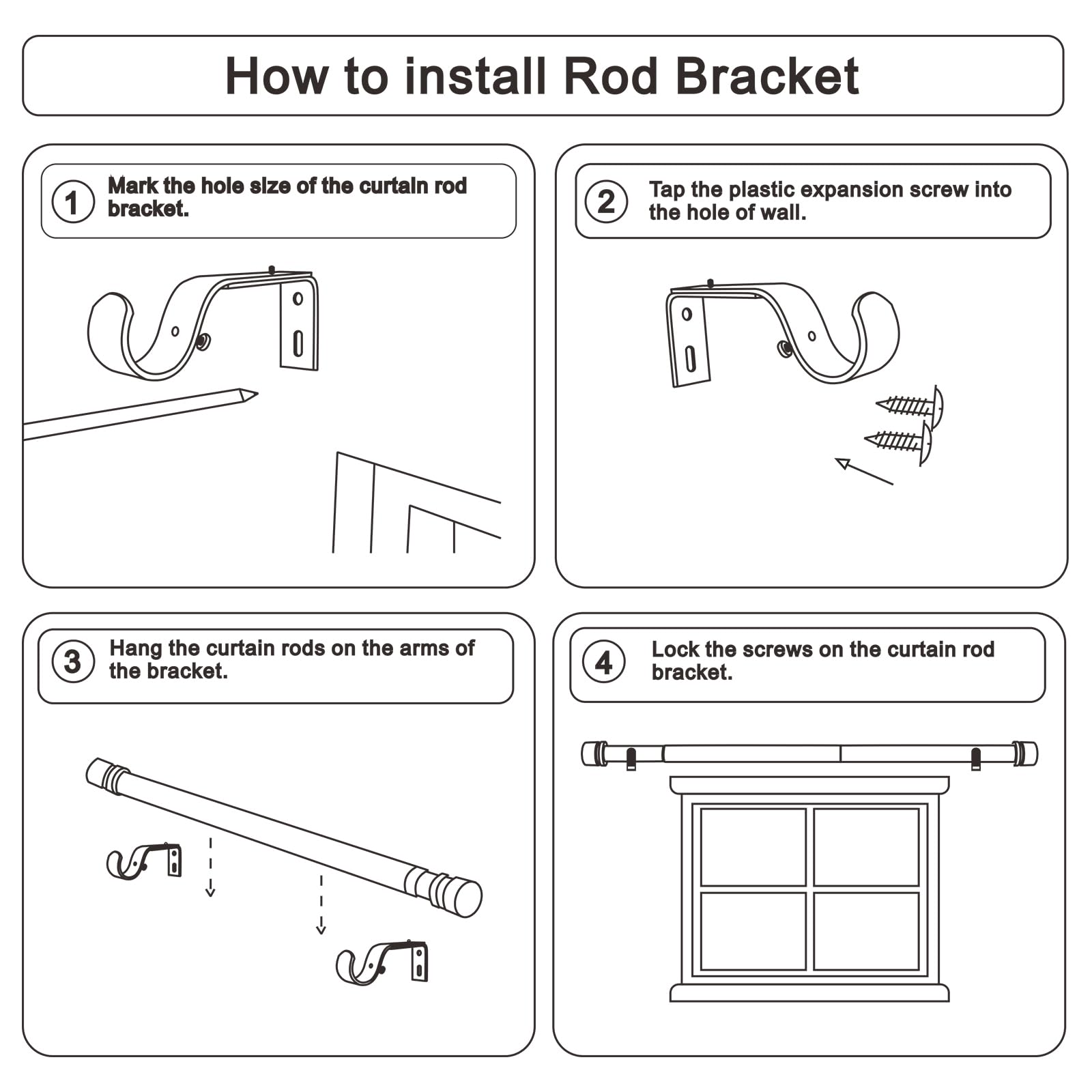 Byondeth curtain rod suitable for outdoor porch or balcony use.