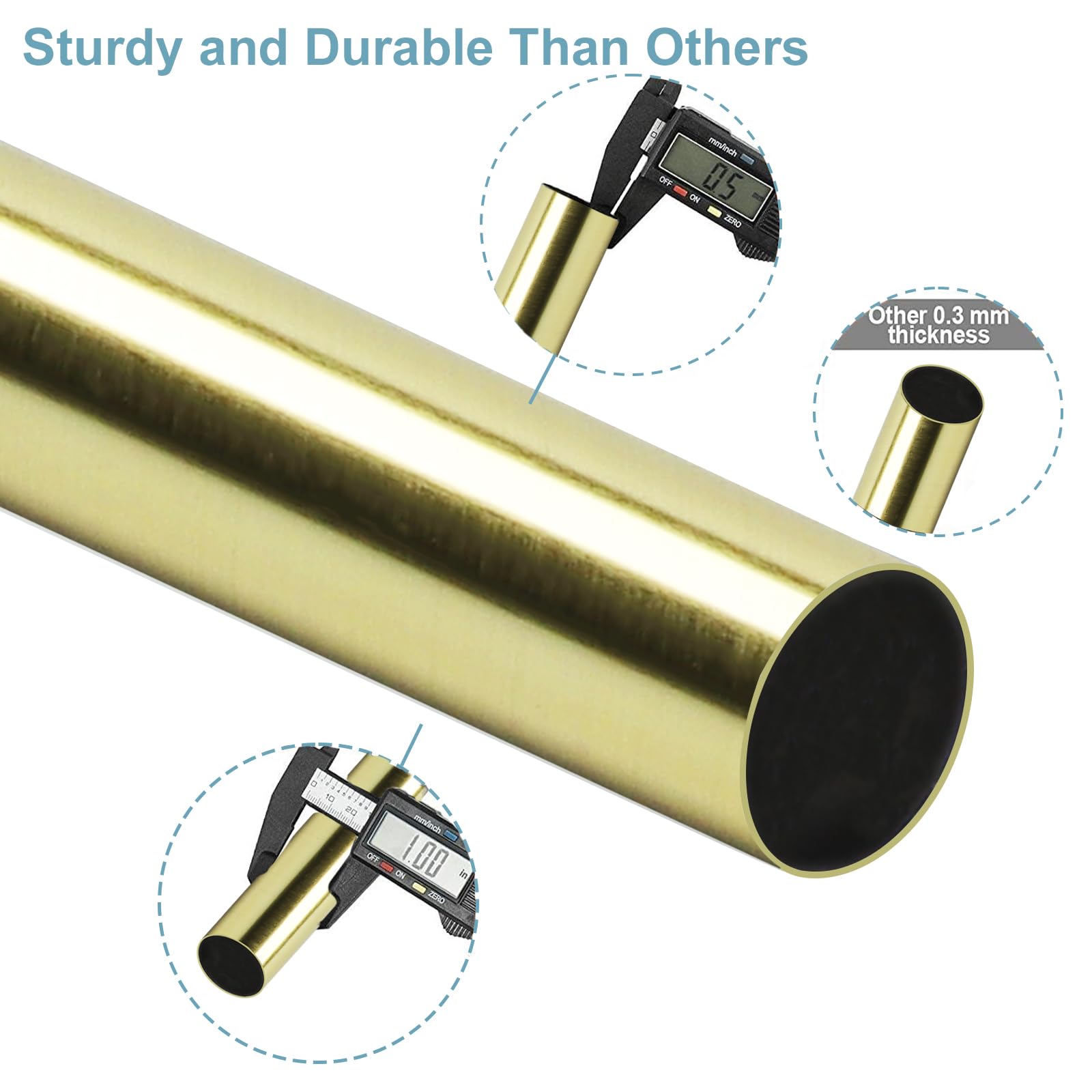 Byondeth curtain rods packaging highlights branding and easy-to-understand contents.
