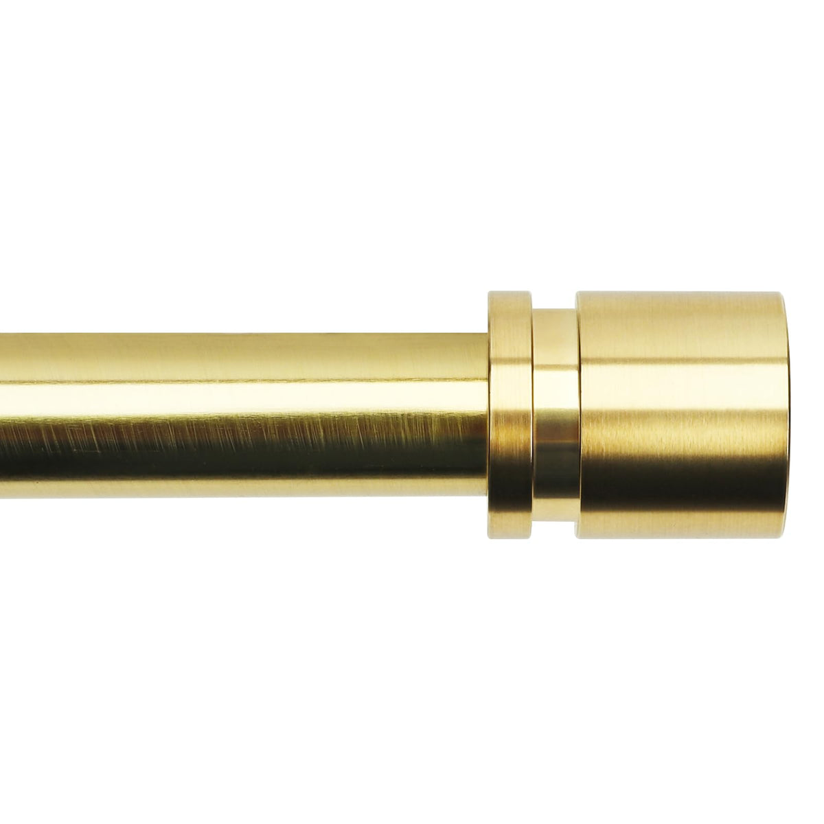 Byondeth curtain rods with front view and gold finials offer stylish window support.