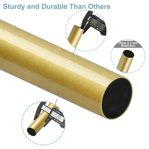 Byondeth flash gold finish enhances window decor with a modern touch.