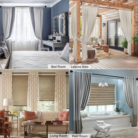 Byondeth curtain rod suitable for light to heavy curtains including grommet and rod-pocket