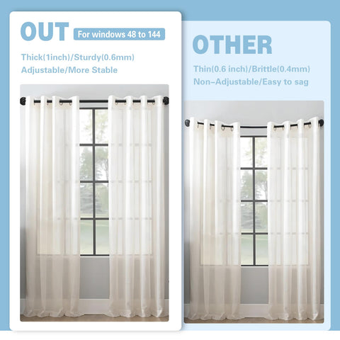 Byondeth wrap-around curtain rod supports wall or ceiling mounting for flexible room setup
