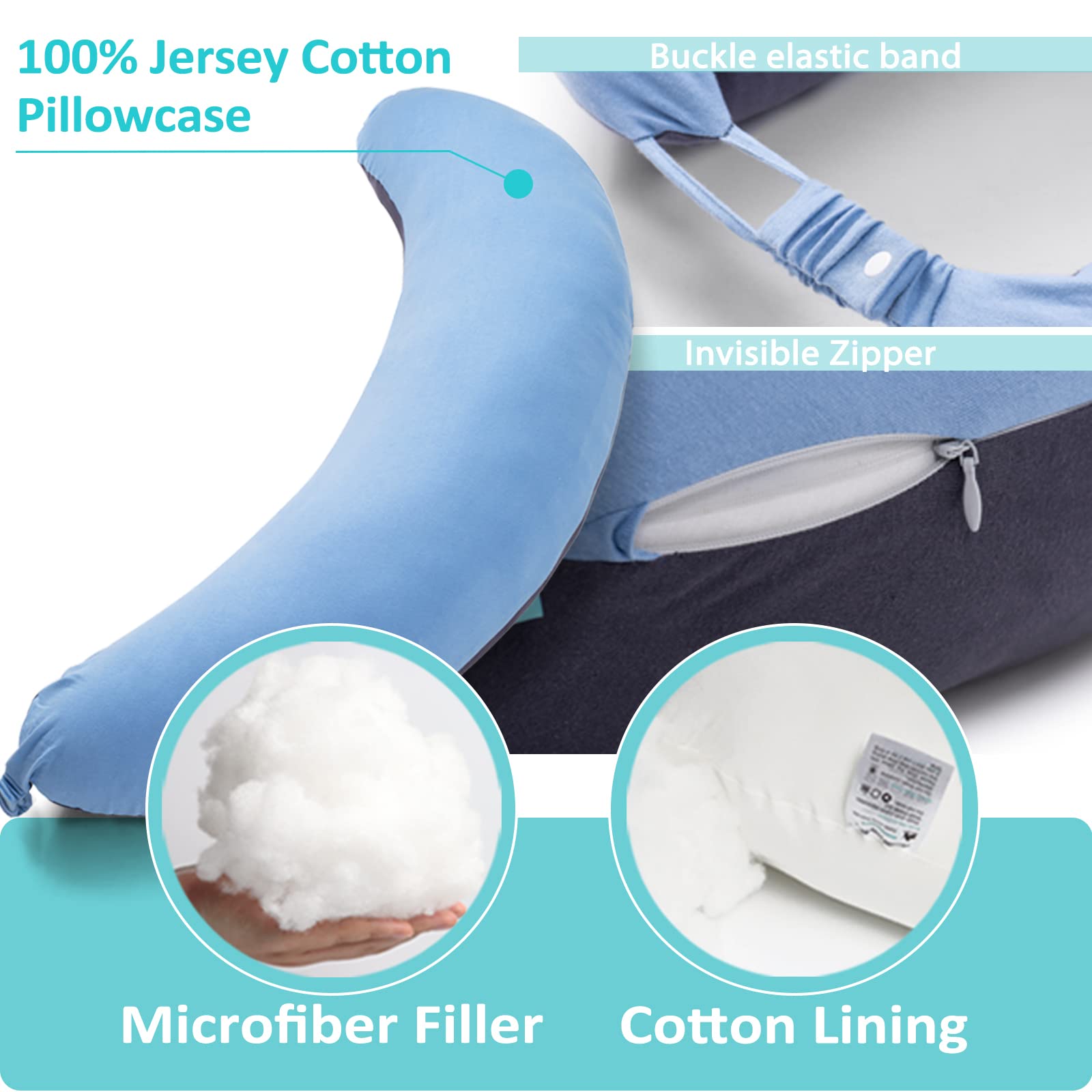 BYRIVER hugging pillow for bedtime comfort and anxiety-relief through cozy, secure embrace.
