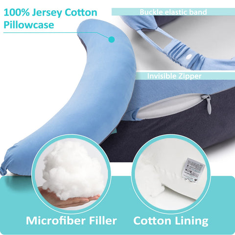 BYRIVER hugging pillow for bedtime comfort and anxiety-relief through cozy, secure embrace.