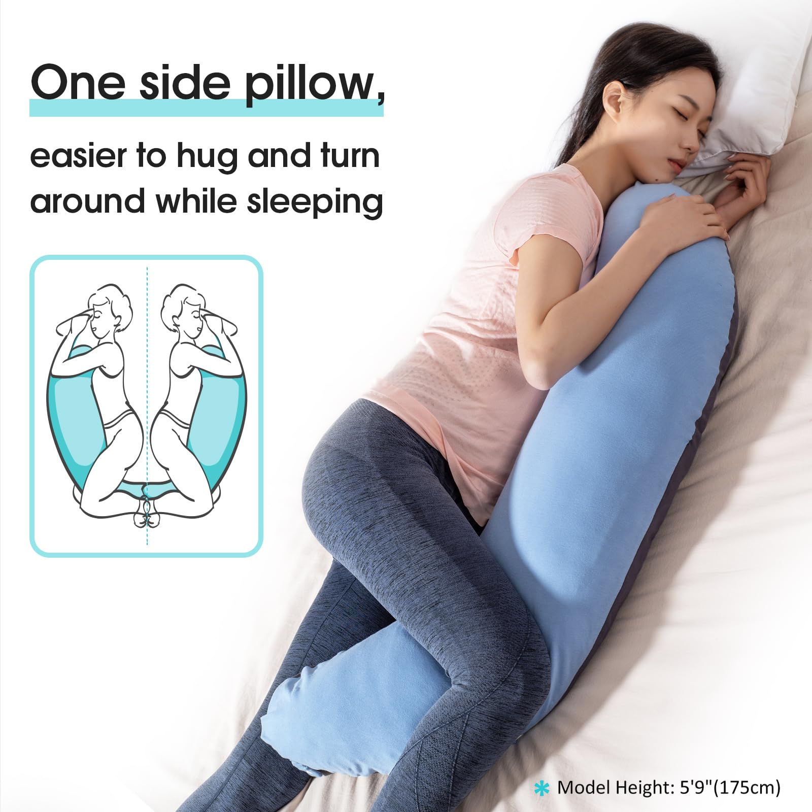 BYRIVER side-sleep ergonomic support helps reduce discomfort for back, hips, and shoulders.