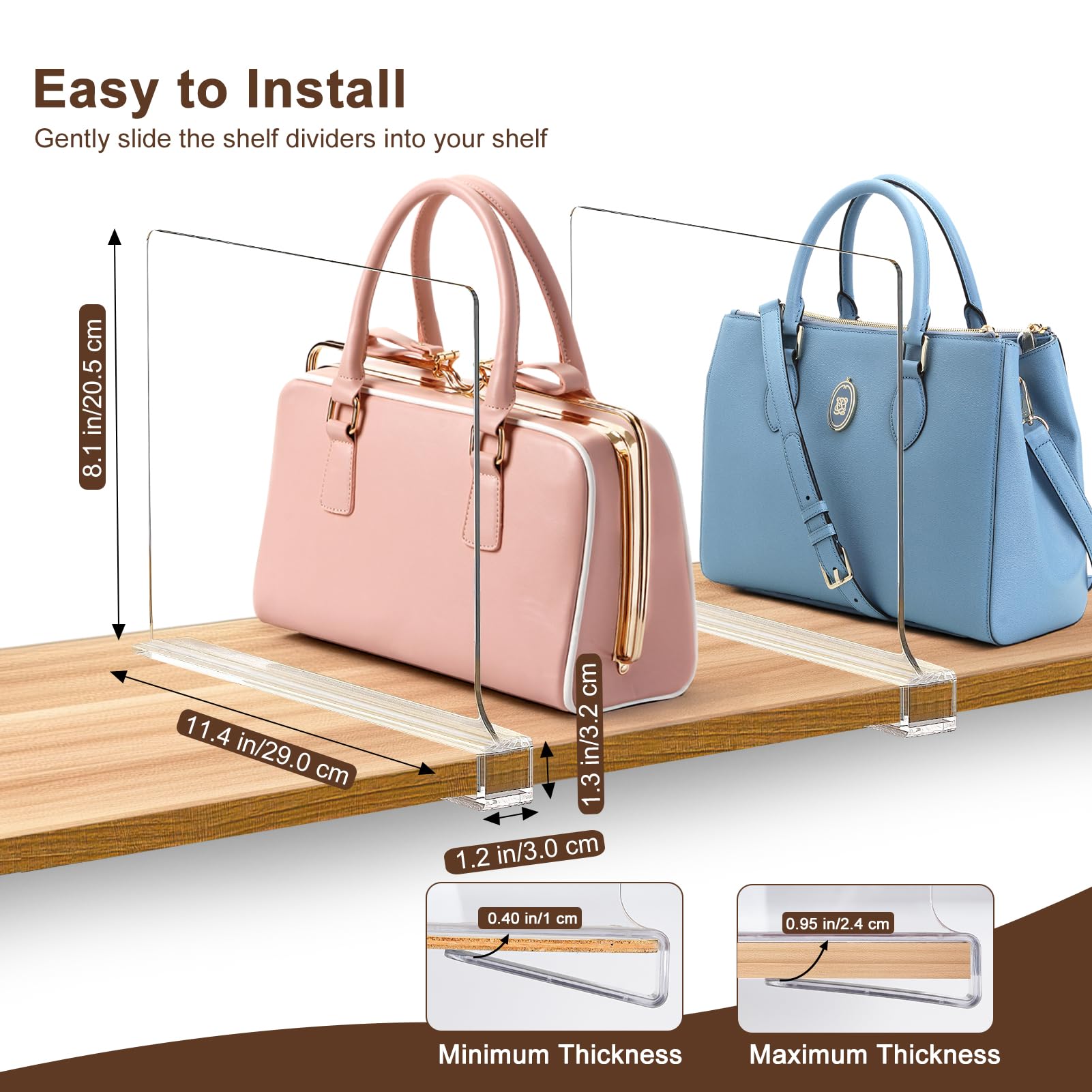 BYSOQIJAH non-slip design keeps items in place on open shelves