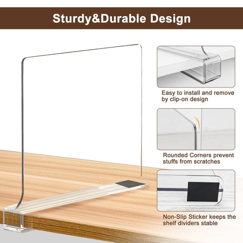 BYSOQIJAH space-maximizer shelf divider helps maximize closet storage