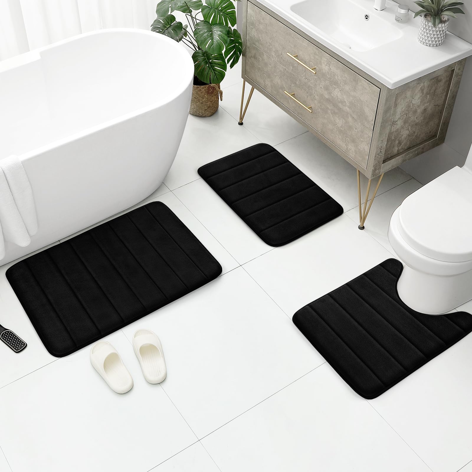 BYSURE anti-slip backing helps keep mats securely in place on smooth floors