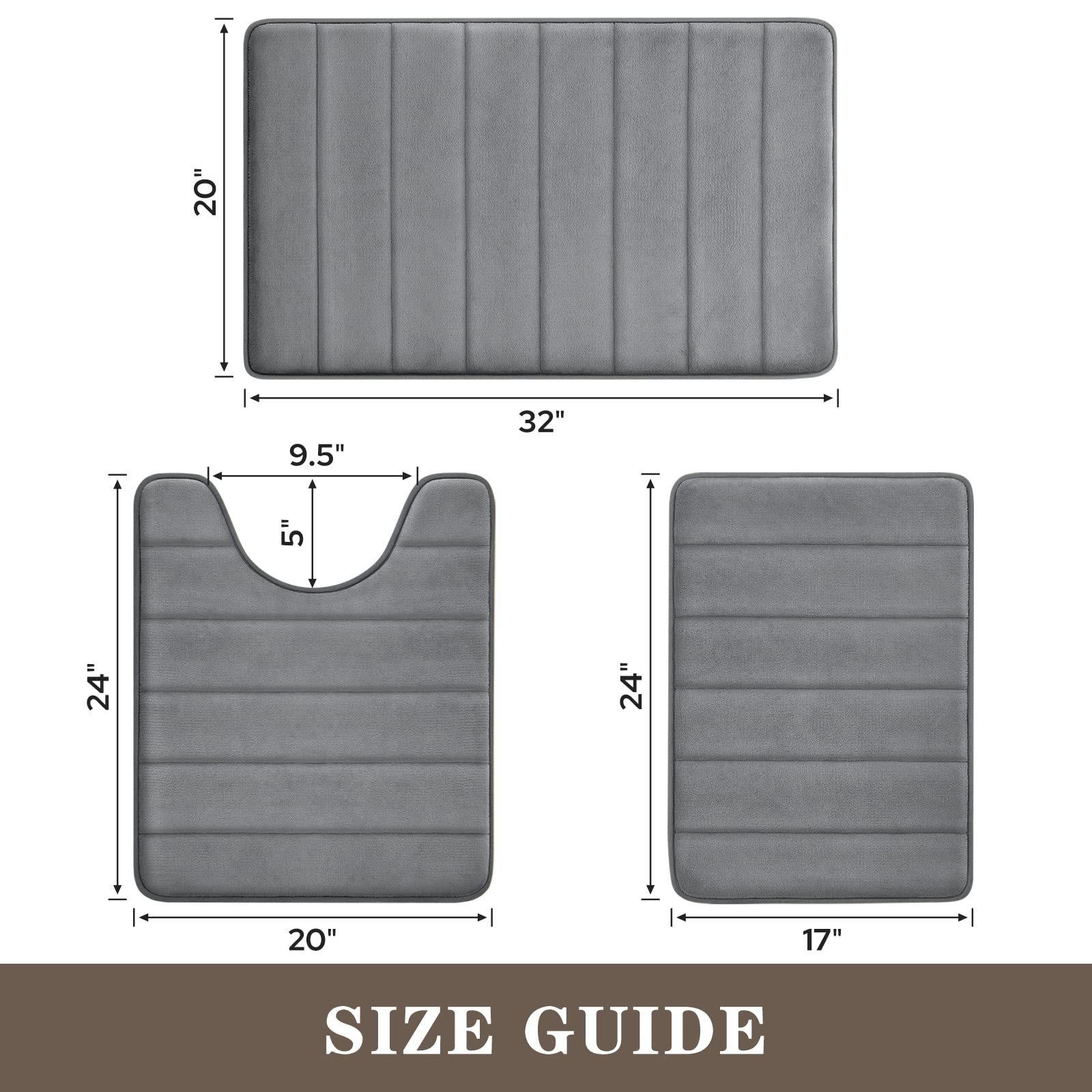 BYSURE bath rug texture close-up reveals microfiber softness and cushion.