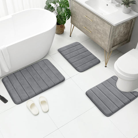 BYSURE U-shaped 24x20 contour rug hugs around the toilet area.