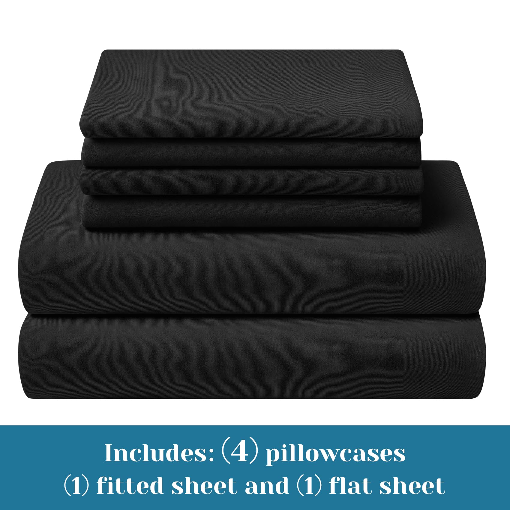 BYSURE jersey-knit king pillowcase envelope highlights soft fabric and secure pillow fit.