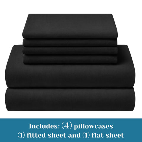BYSURE jersey-knit king pillowcase envelope highlights soft fabric and secure pillow fit.
