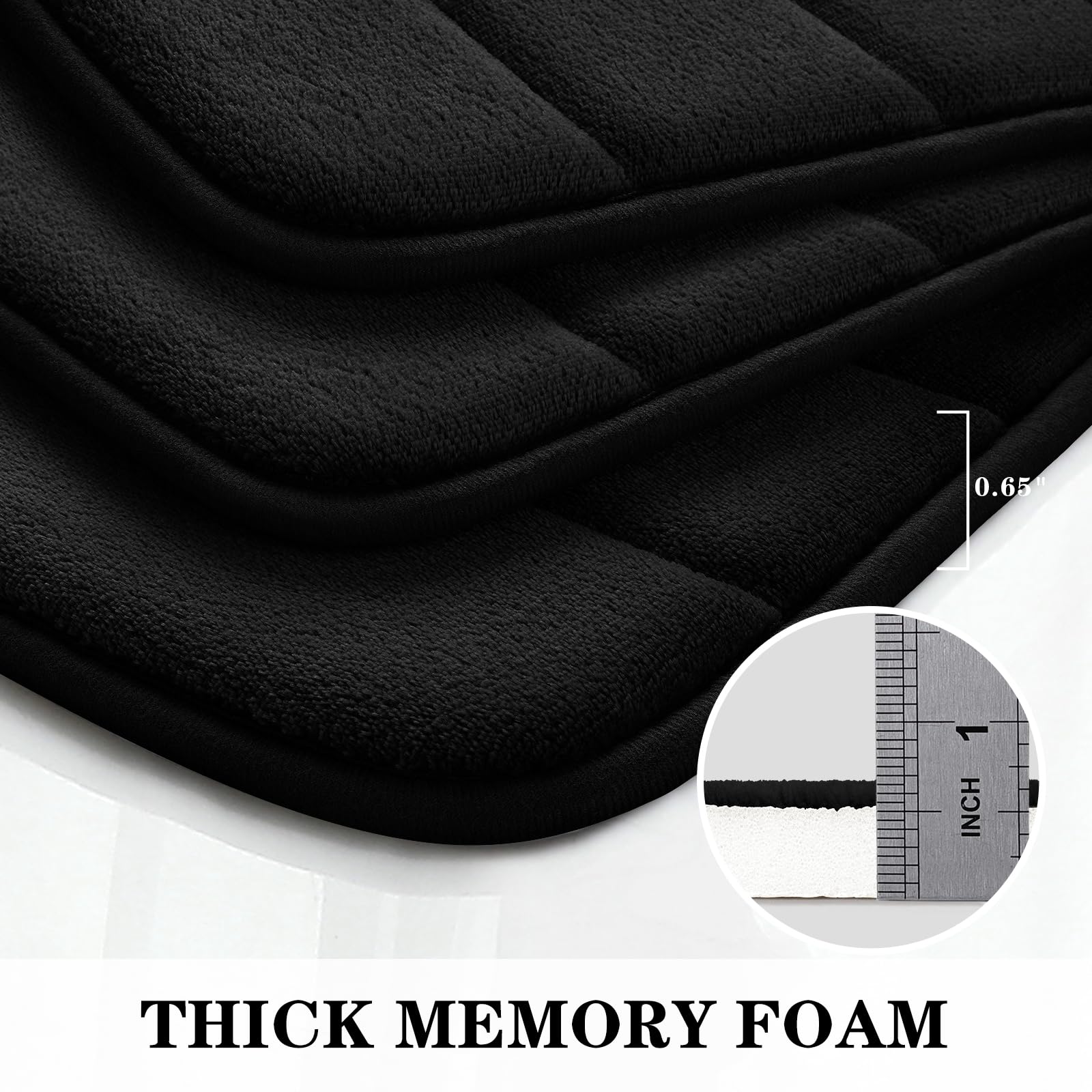 BYSURE memory foam pad delivers cushioned stepping in bathrooms