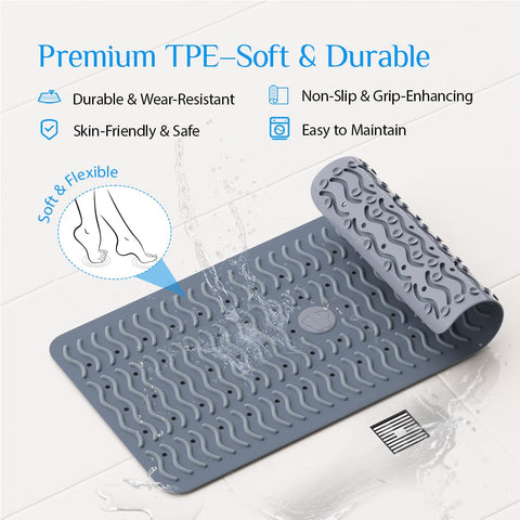 BYTANA machine washable bath mat designed for longevity.
