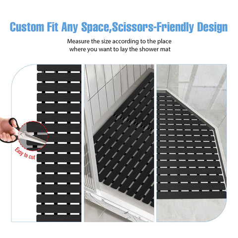 BYTANA machine washable shower mat for easy care