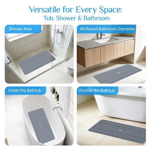 BYTANA wave-texture grip enhances stability in busy bathrooms.