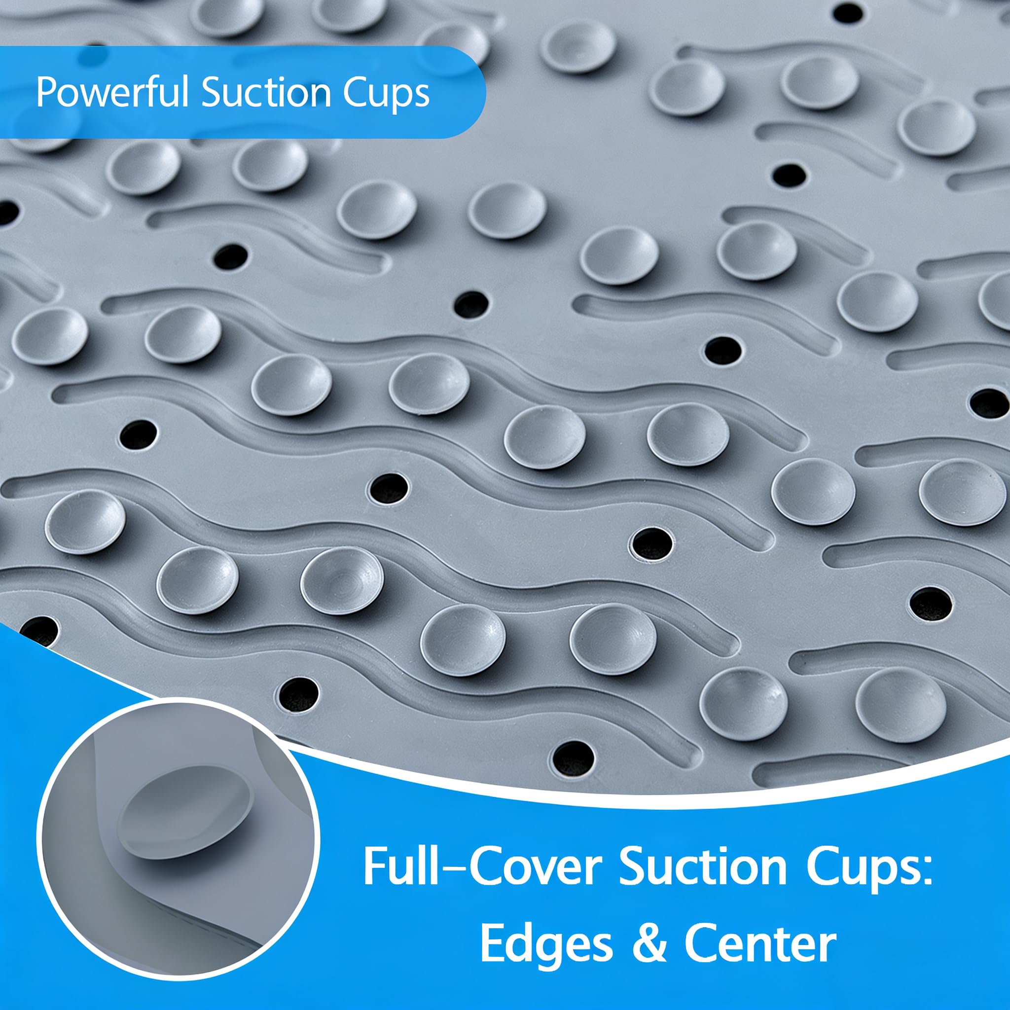 BYTANA soft TPE underfoot mat delivering cushioned comfort in the shower.