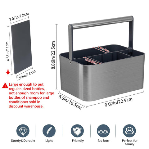 BYUNER adjustable dividers bathroom organizer showing stable compartments