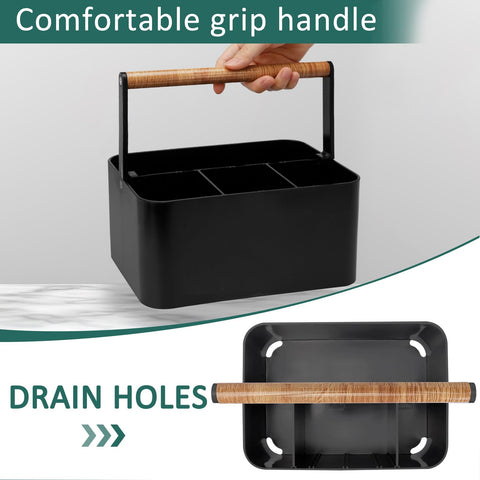 BYUNER caddy features drainage holes to help items dry after shower use.