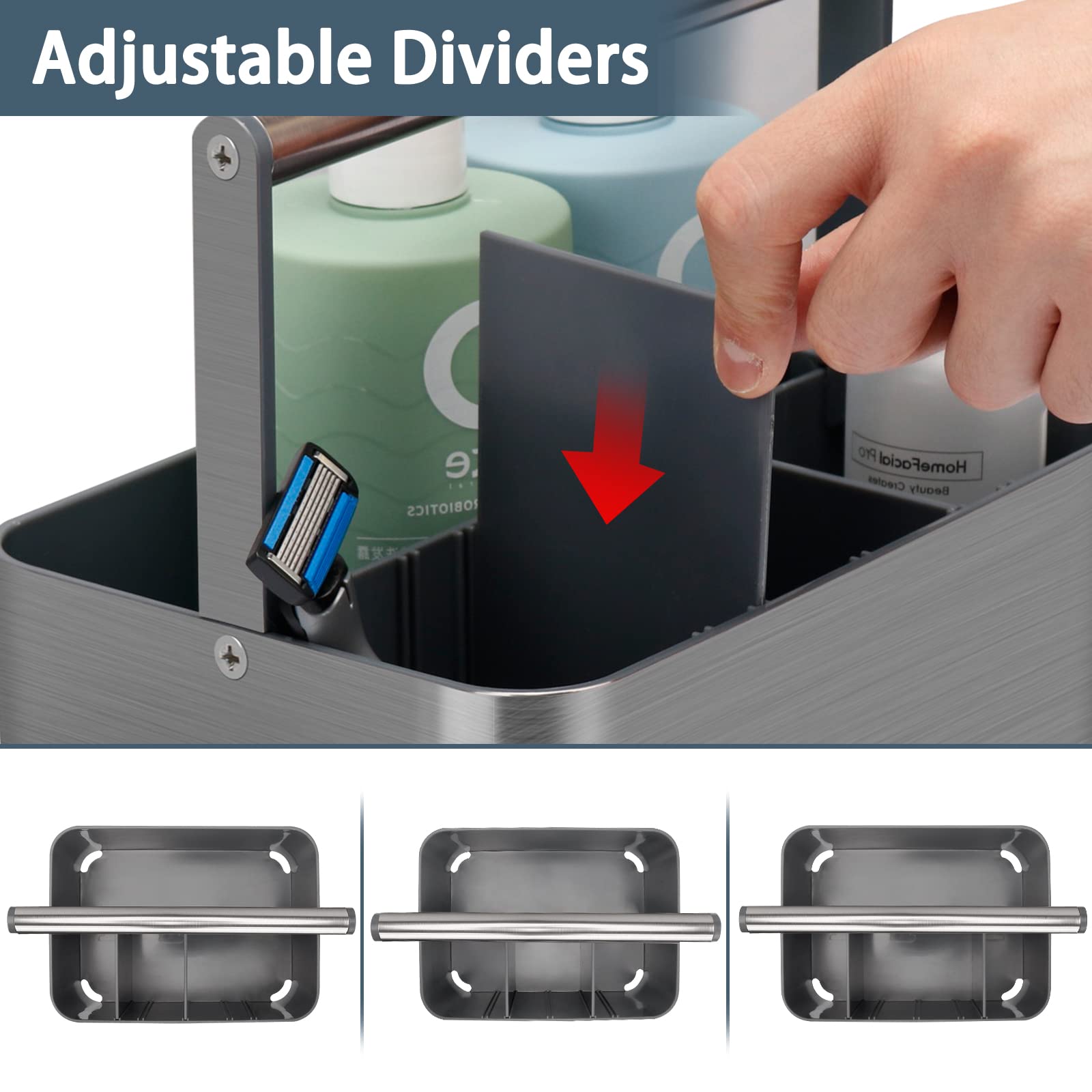 BYUNER drain holes base keeps items dry in wet bathrooms
