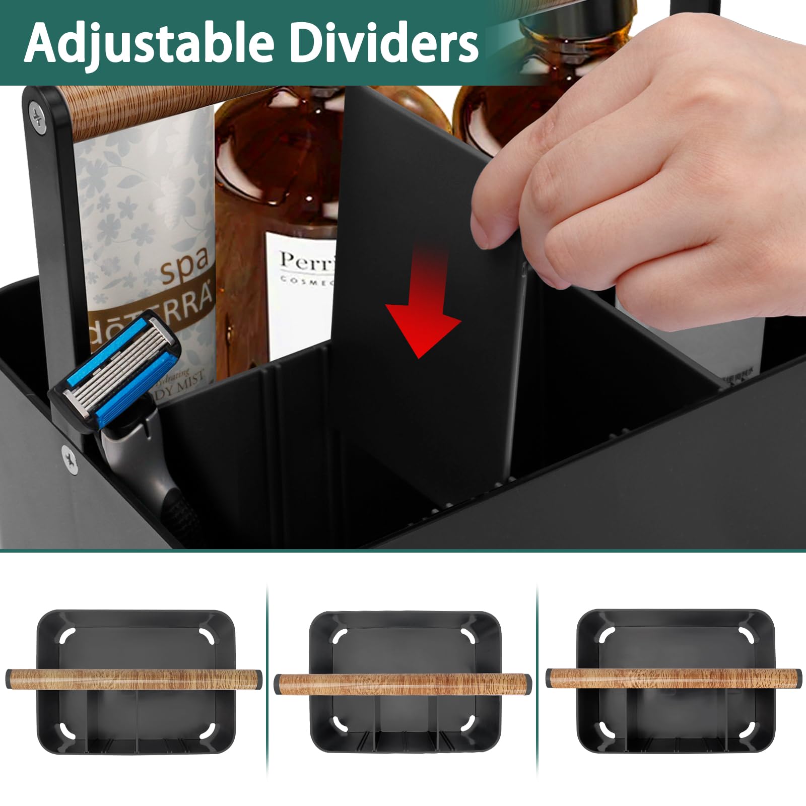 BYUNER durable ABS plastic caddy is BPA-free and rust-resistant for long-lasting use.