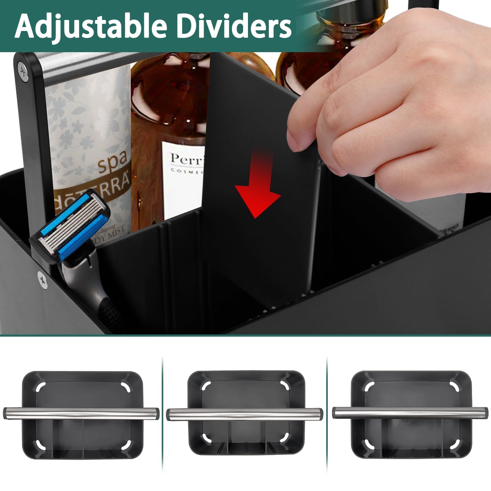 BYUNER portable bathroom caddy ideal for dorms, travel, and camping.