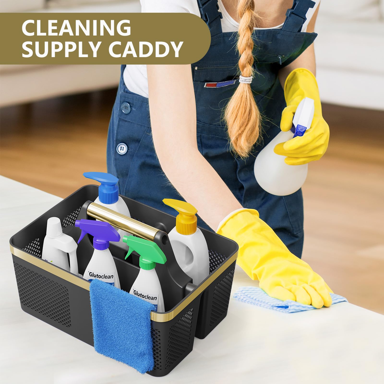 Byuner BPA-free ABS caddy offers sturdy rust-resistant storage on the go.