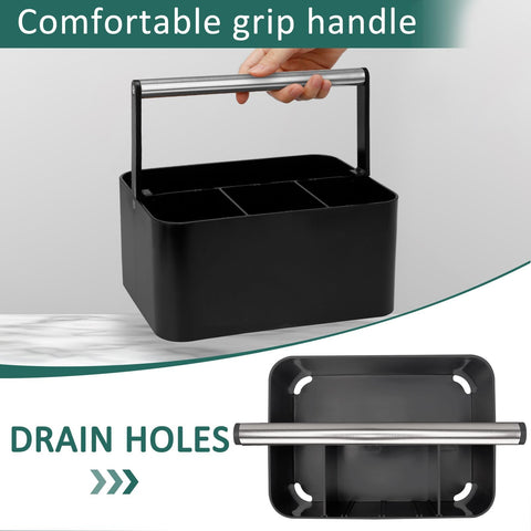 BYUNER shower caddy features drain holes to keep items dry after use.
