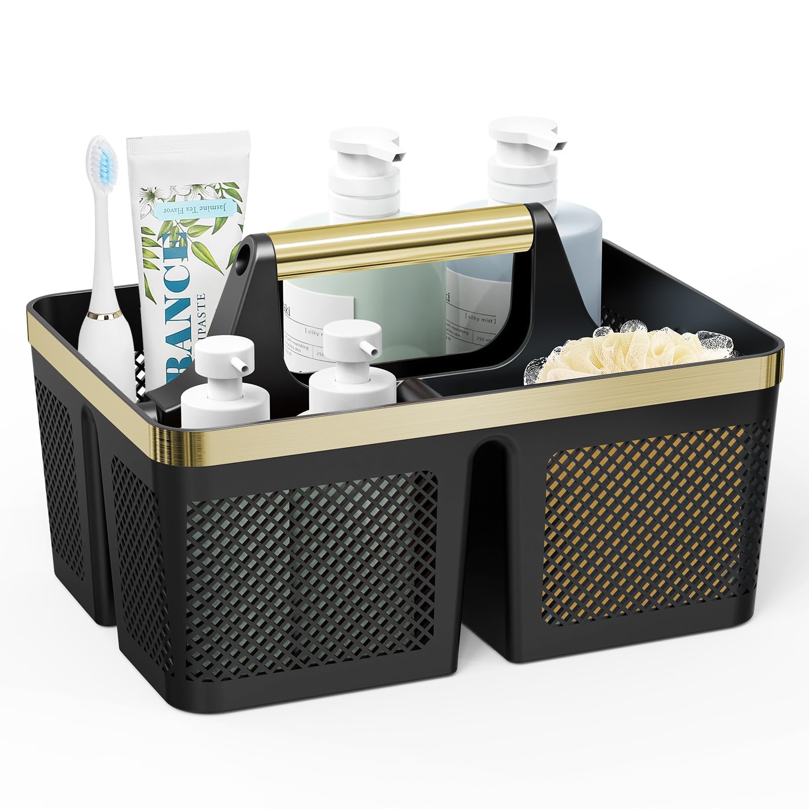 Byuner shower caddy with handle for portable dorm organization and easy carrying.