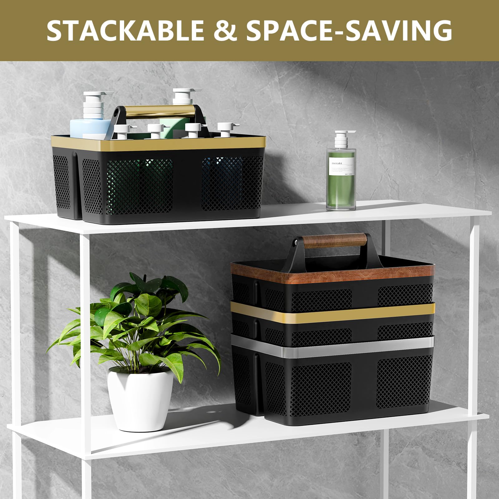 Byuner multifunctional caddy suitable for dorms, gym showers, and travel storage.